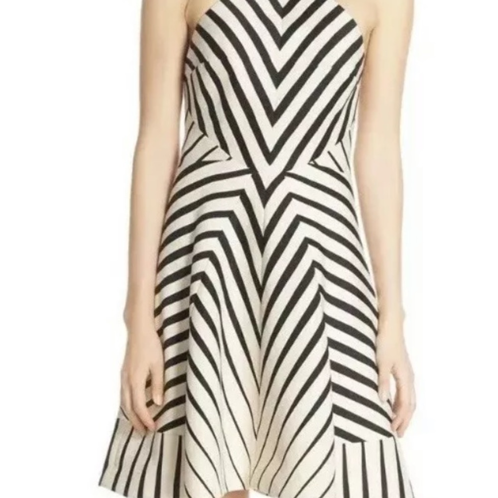 Halston Heritage fit & flare halter dress size 0